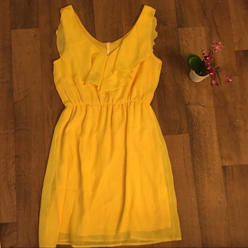 Francesca’s Yellow Miami Summer Dress
